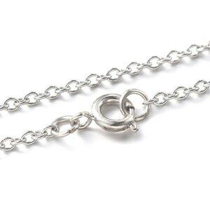 Surgical Stainless Steel Rolo Chain Necklace 20" Long 2mm Links Spring Clasp